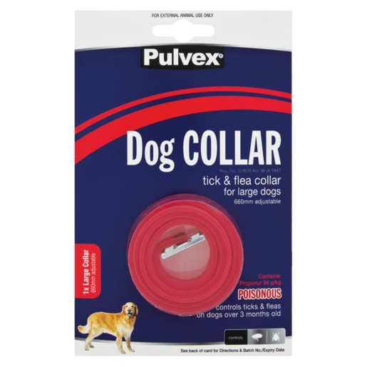 Pulvex Tick & Flea Large Dog Collar 660mm