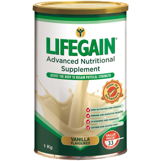 Lifegain Vanilla Flavoured Advanced Nutritional Supplement 1kg 