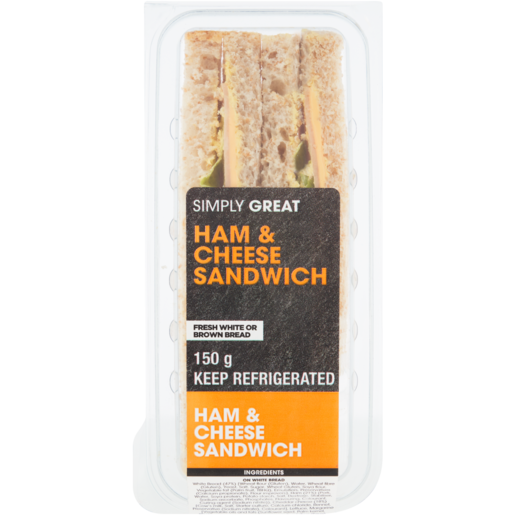Simply Great Ham & Cheese White Bread Sandwich 150g