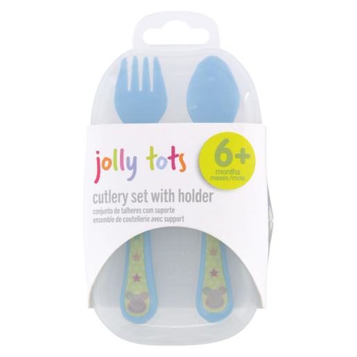 Jolly Tots Cutlery Set With Holder 6 Months