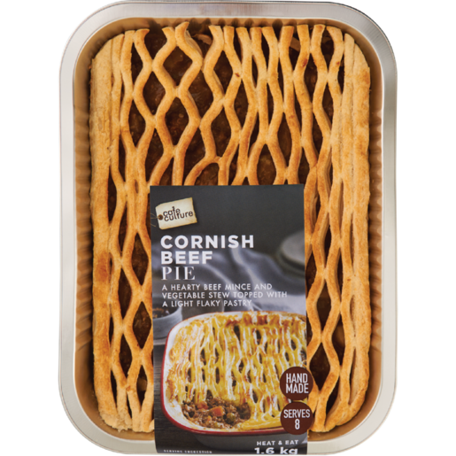 Café Culture Fresh Cornish Beef Pie 1.6kg