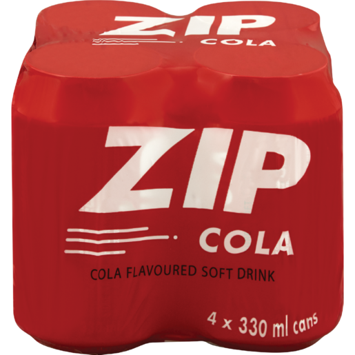 Zip Cola Regular Soft Drink Cans 4 x 330ml