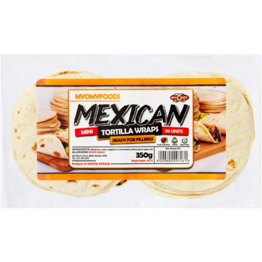 MyOMy Foods Mexican Mini Tortilla Wraps 20 Pack