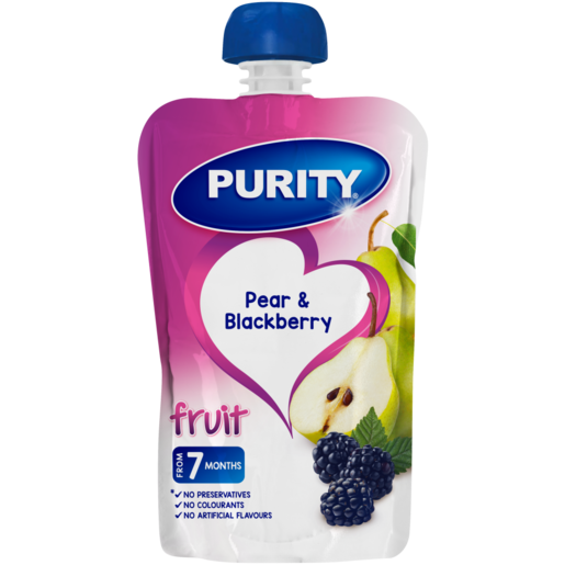PURITY Pear & Blackberry Fruit Puree 7 Months+ 110ml