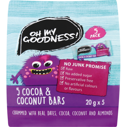 Oh My Goodness! Cocoa & Coconut Snack Bars 5 Pack