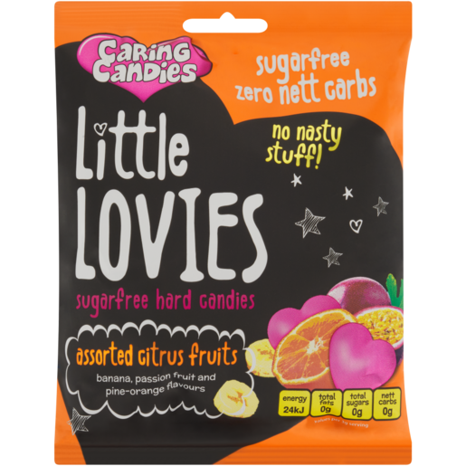 Caring Candies Little Lovies Citrus Flavoured Hard Candies 100g