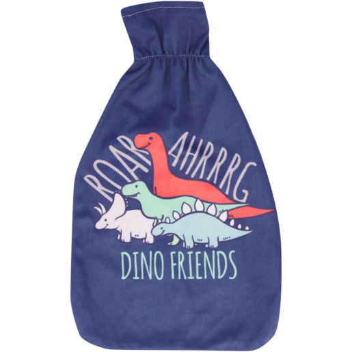Hot Water Bottle With Dino Fleece Cover 2L