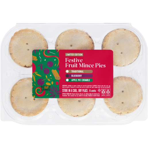 Limited Edition Festive Fruit Mince Pies 6 Pack