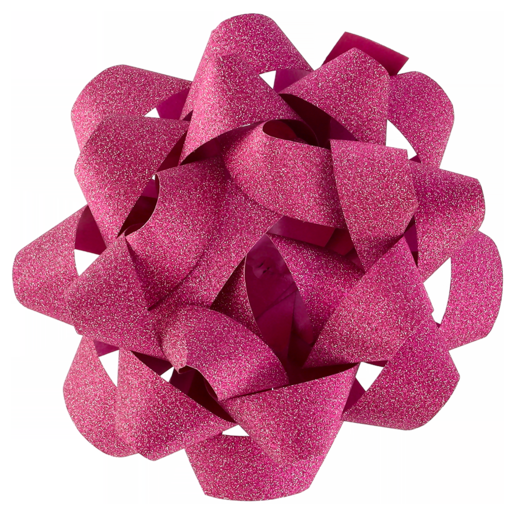 Creative Stationery Large Pink Glitter Confetti Bow