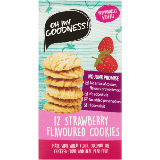 Oh My Goodness! Strawberry Flavoured Cookies 12 Pack