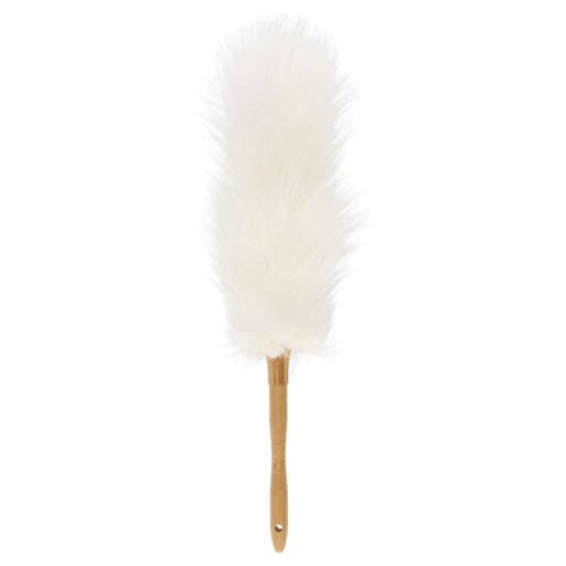 Bamboo White Sheeps Wool Duster