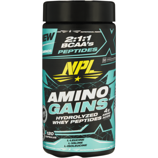 NPL Amino Gains Capsules 120 Pack