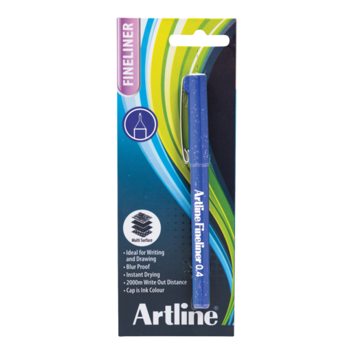 Artline Blue Fineliner 0.4