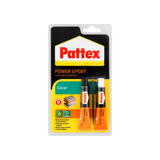 Pattex Power Epoxy Clear Two Part Adhesive 22ml