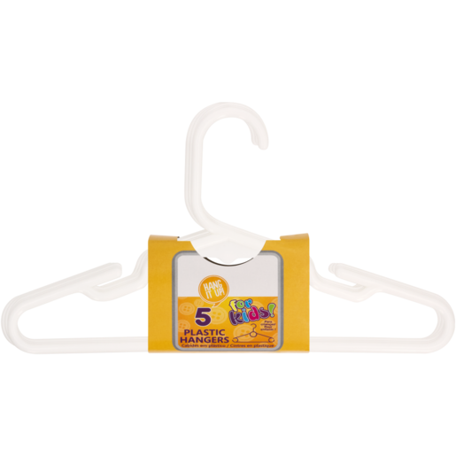 Hang It Up! White Kids Hangers 5 Pack