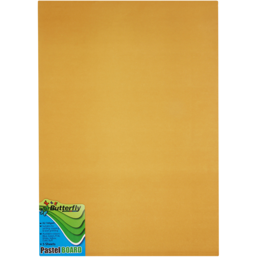 Butterfly Gold A2 Pastel Board Sheets 5 Pack