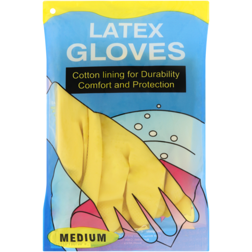 Medium Yellow Latex Gloves