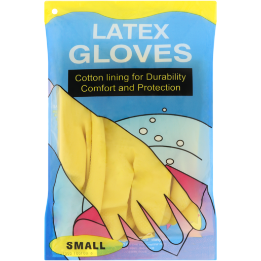 Small Yellow Latex Gloves