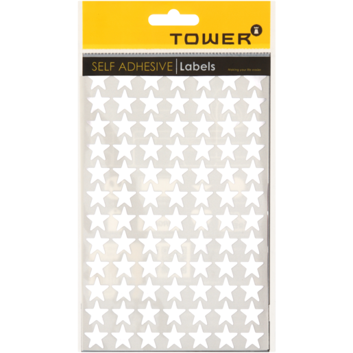 TOWER Silver Self Adhesive Star Stickers 168 Piece