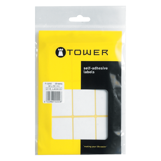 TOWER Self-Adhesive Labels 32 x 50mm