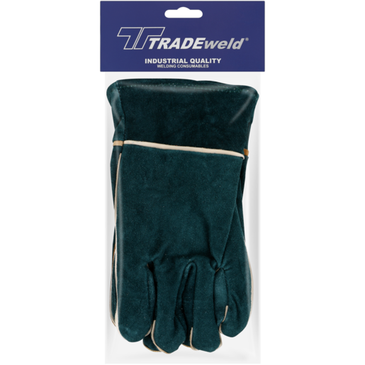 Tradeweld Green Leather Welding Gloves