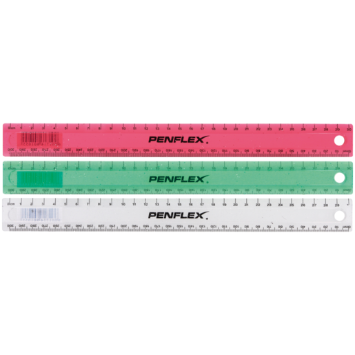 Penflex Plastic Ruler 30cm (Colour May Vary)