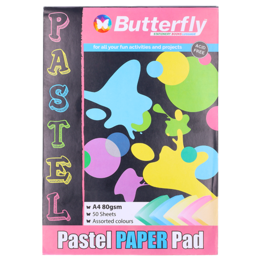 Butterfly Pastel Paper Pad 50 Sheet