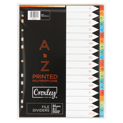 Croxley A4 A-Z File Dividers 20 Pack