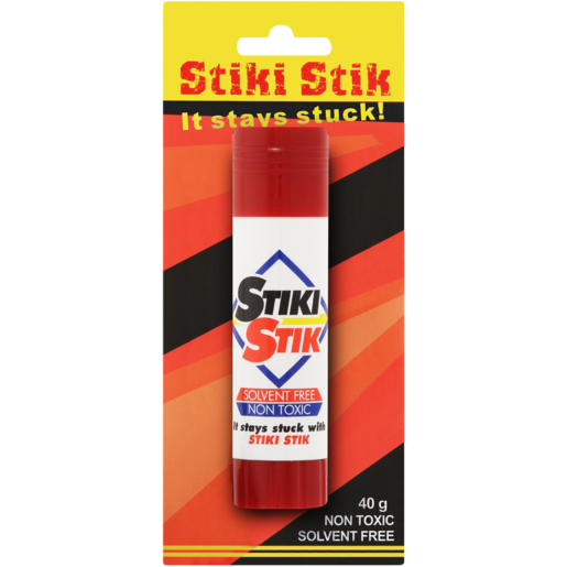 Stiki Stik Glue Stick 40g, Paper Adhesive, Cutting & Sticking, Stationery & Newsagent, Household