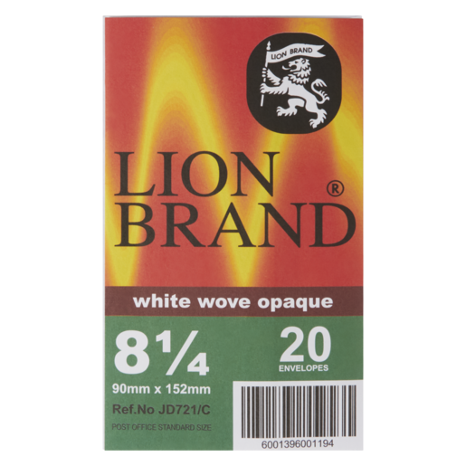 Lion Brand White Easi Seal Envelopes