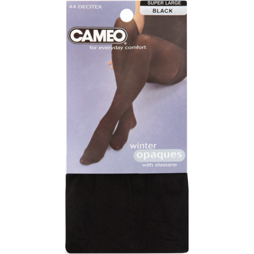 Cameo Super Large Black Winter Opaques With Elastane