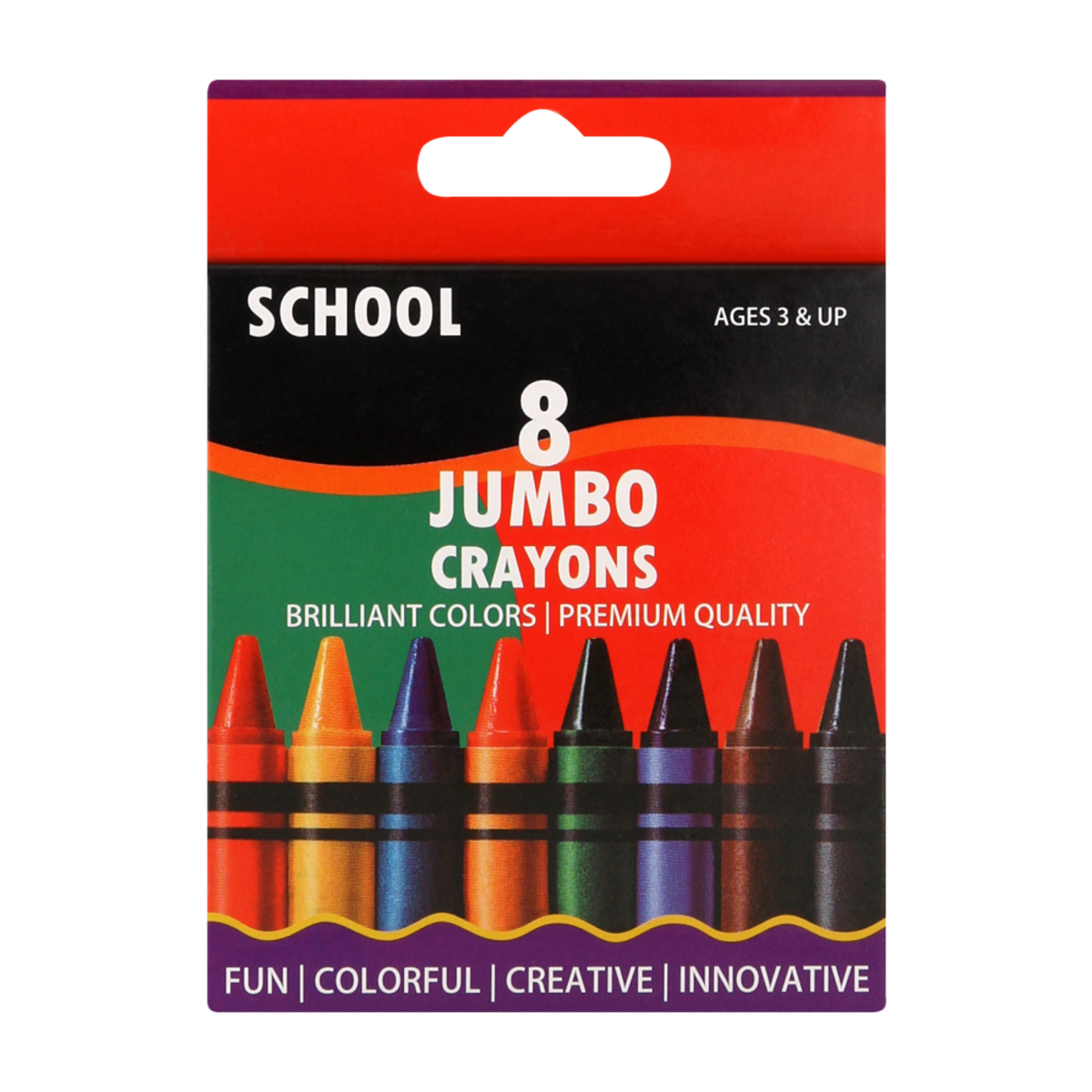 Jumbo Wax Colour Crayon Set 8 Piece, Colouring Pencils & Crayons, Hobbies  & Crafts, Stationery & Newsagent, Household