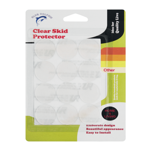 Blue Dolphin Clear Skid Protectors 12 Pack