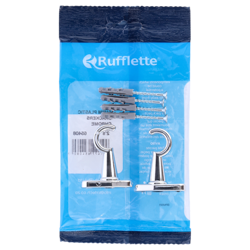 Rufflette on Plastic Chrome Bracket 16mm