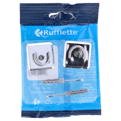 Rufflette Plastic Chrome Bracket 16mm
