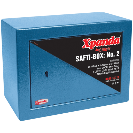 Xpanda Blue Safti-Box No.2 Safe 305 x 255 x 165mm
