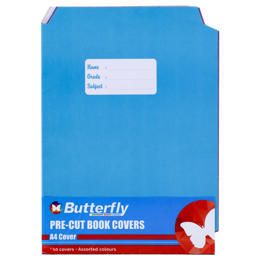 Butterfly A4 Precut Book Covers 10 Sheet