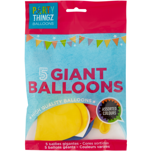 Party Thingz High Quality Giant Baloons 5 Pack