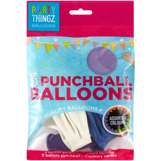 Party Thingz Assorted Punchball Balloons 5 Pack (Assorted Item - Supplied At Random)