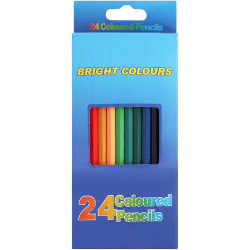 Multicoloured Long Colouring Pencil Set 24 Pack