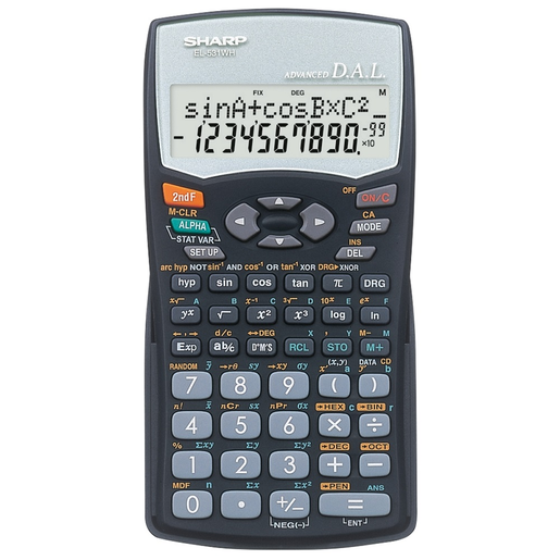 Sharp EL531 WH-BBK 272 Function Scientific Calculator