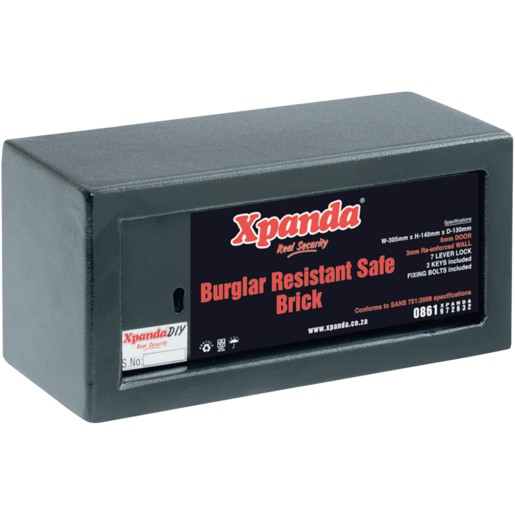 Xpanda Burglar Resistant Brick Safe 305 x 140 x 130mm
