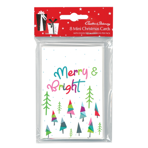 Creative Stationery English Mini Christmas Cards 8 Pack