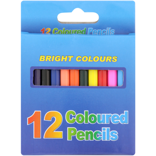 Bright Colours Multicoloured Short Colouring Pencil Set 12 Pack
