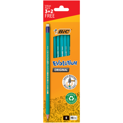 BIC Evolution 650 HB Pencils 5 Pack