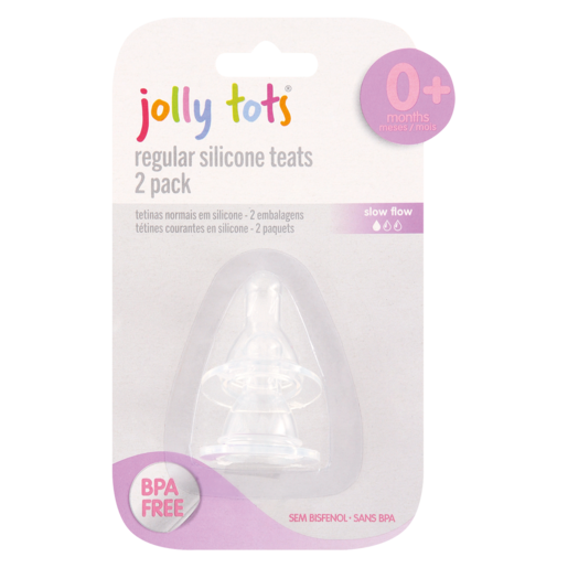 Jolly Tots Regular Silicone Teats 2 Pack