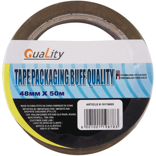 Quality Packaging Buff Tape 48mmW x 50mL