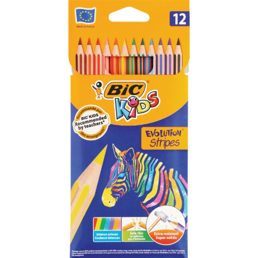 BIC Kids Tropicolour 2 Colouring Pencil Set 12 Piece