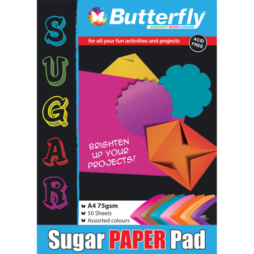 Butterfly Sugar A4 Paper Pad 50 Sheets