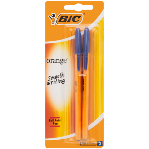 BIC Orange Blue Ball Point Pens & Pencil Set 2 Piece